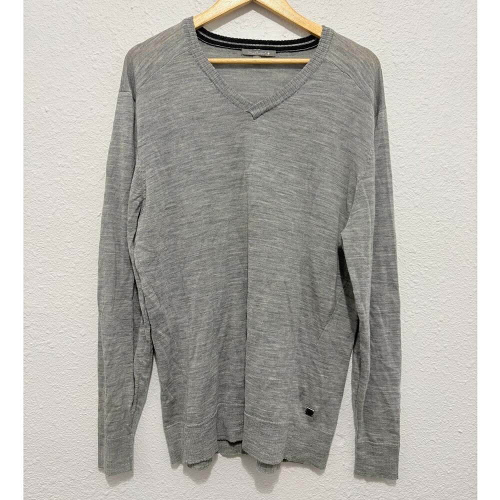 Smartwool Men's Lightweight Front Range V-neck Sweater Gray Wool